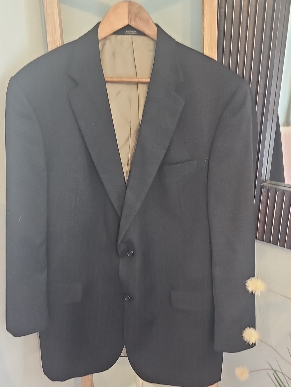Hart Schaffner Mark Reda Men's Suit Blazer Made USA of Imported Itianian Fabric